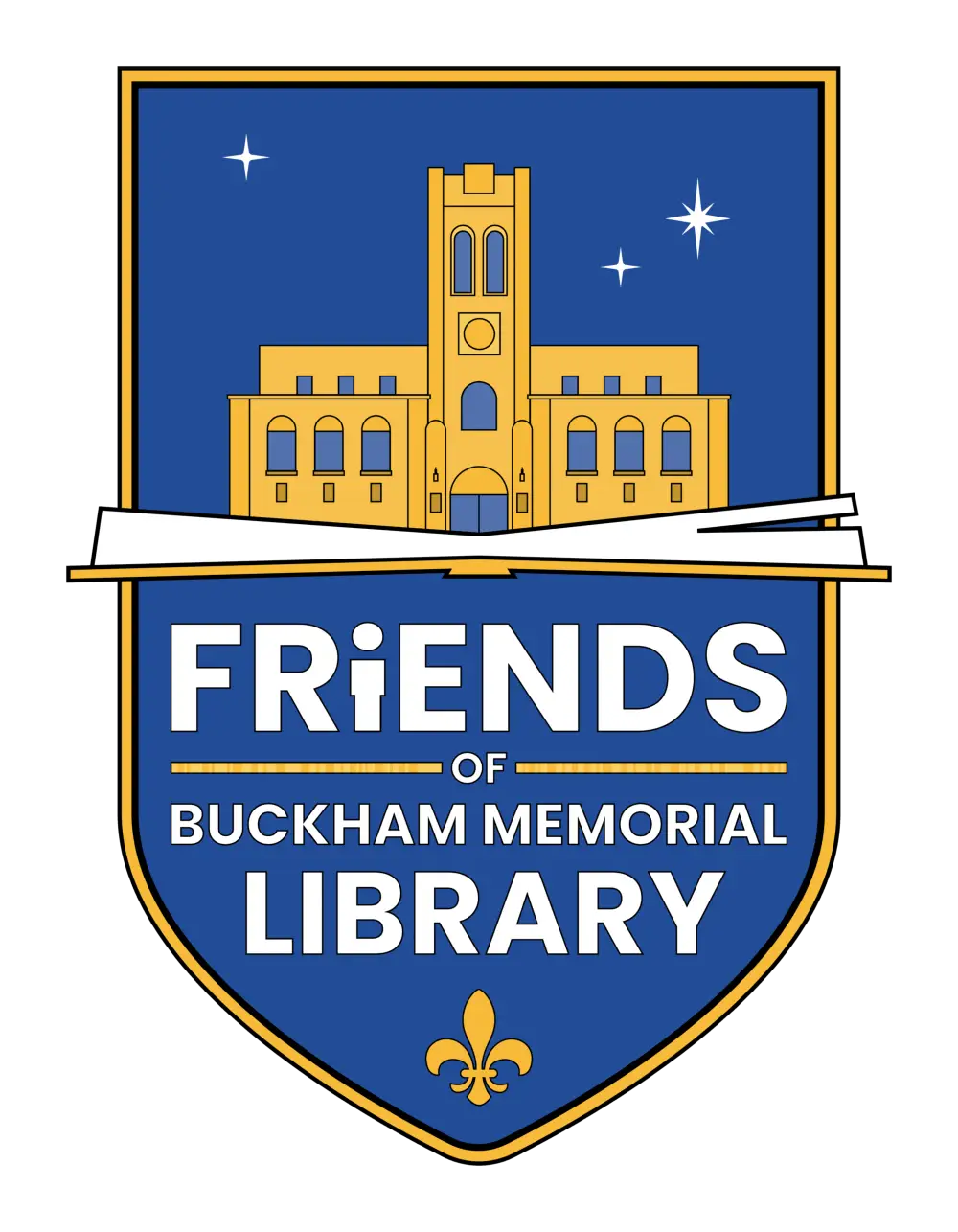 Friends of Buckham Memorial Library logo